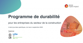 Le programme de durabilité pour les acteurs de la construction est lancé !