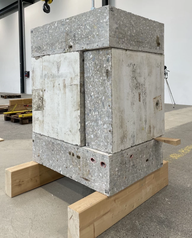 ConCreTe, Prototyp mit wiederverwendeten Blöcken, Foto Hani Buri ConCreTe, Prototyp mit wiederverwendeten Blöcken, Foto Hani Buri